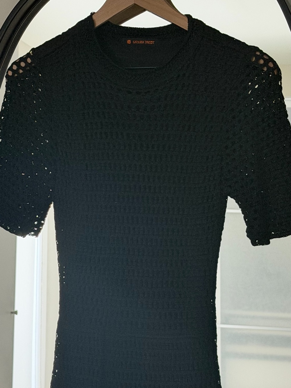 Black Crochet Midi Dress - Unknown Brand - Picture 4 of 4